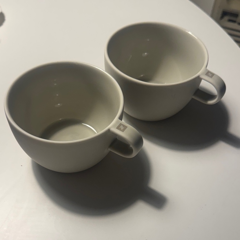 Nespresso Cream Ceramic Coffee Mugs - 2-Pack